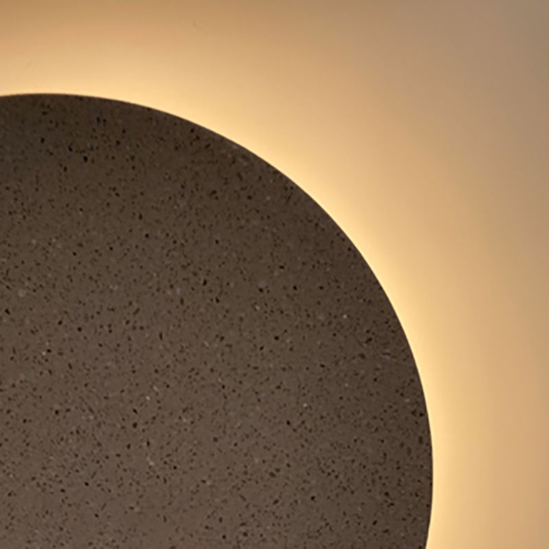 Concrete Circular Wall Sconce Simplicity Living Room LED Wall Lamp