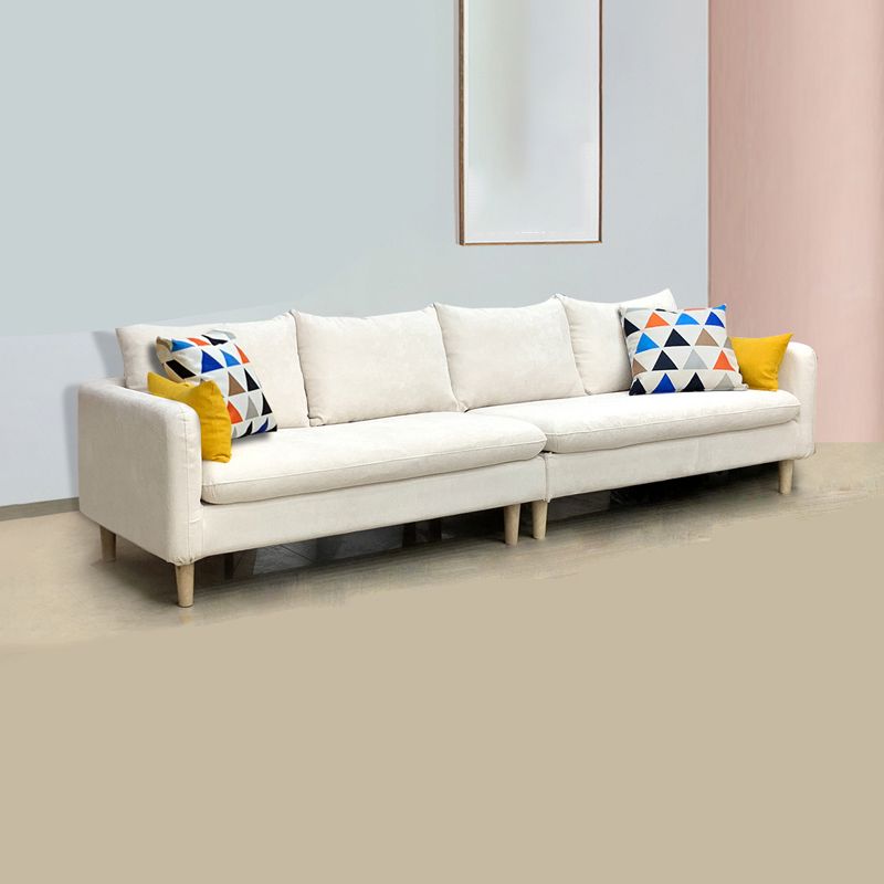 Linen Modern  Sofa 30"W Square Arm Sofa for Living Room with Storage