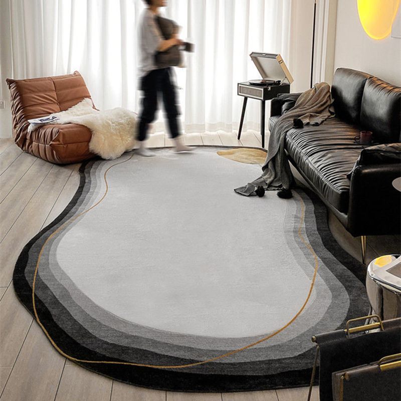 Novelty Ombre Pattern Rug Modern Polyester Carpet Stain Resistant Area Rug for Living Room