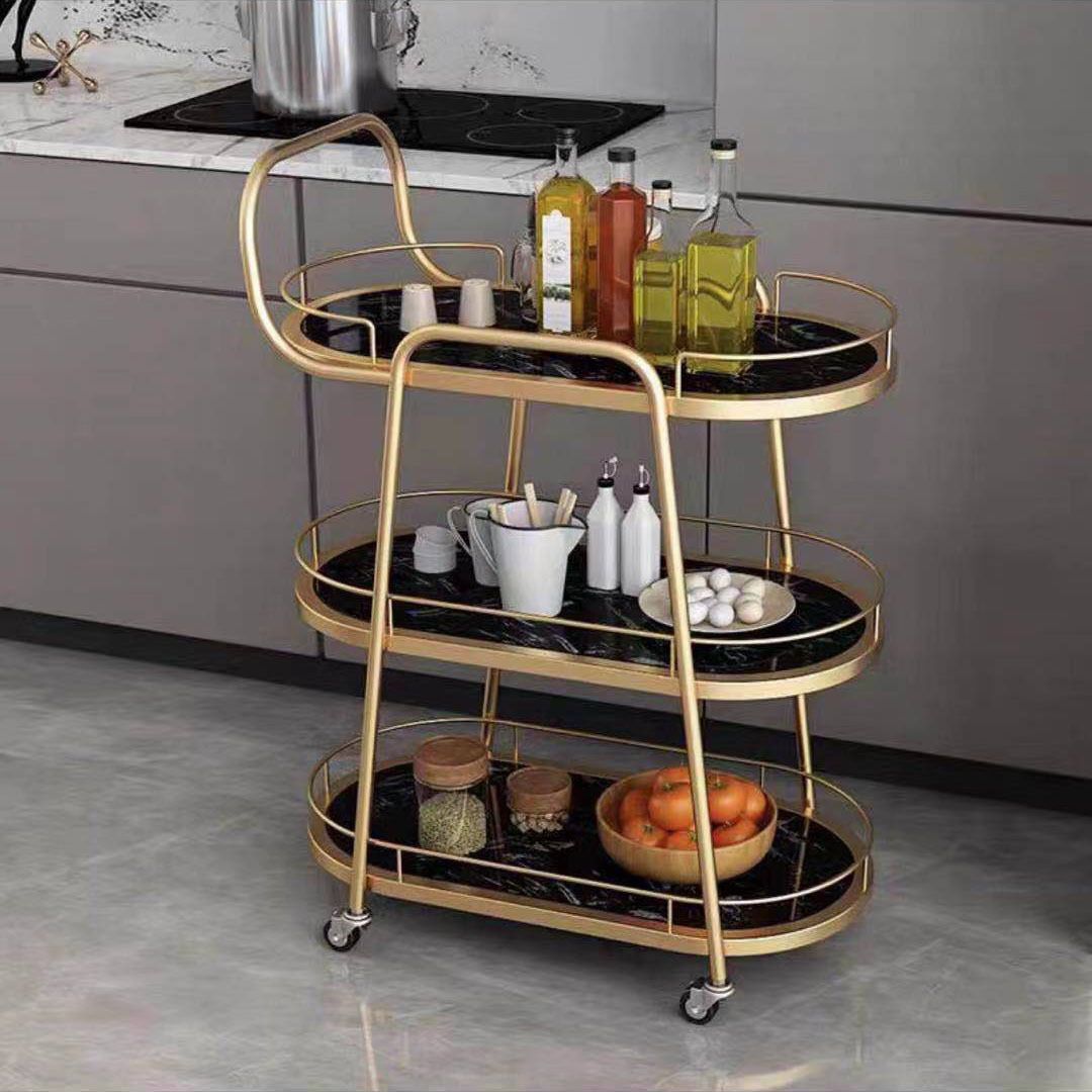 Home Dining Modern Style Prep Table Open Storage Stone Prep Table