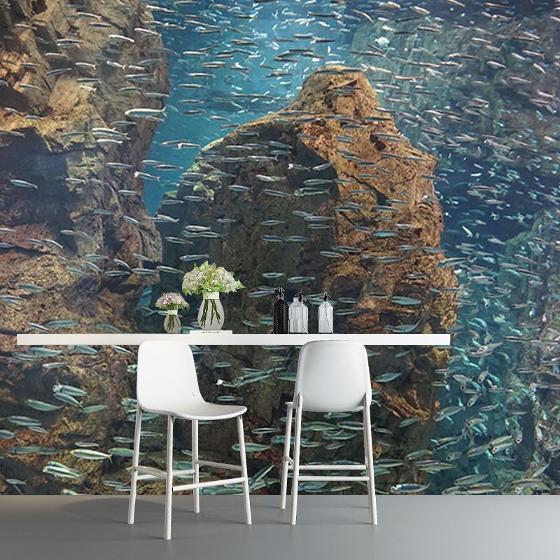 Eco-friendly Seabed Murals Photography Mildew Resistant Wall Murals for Bathroom
