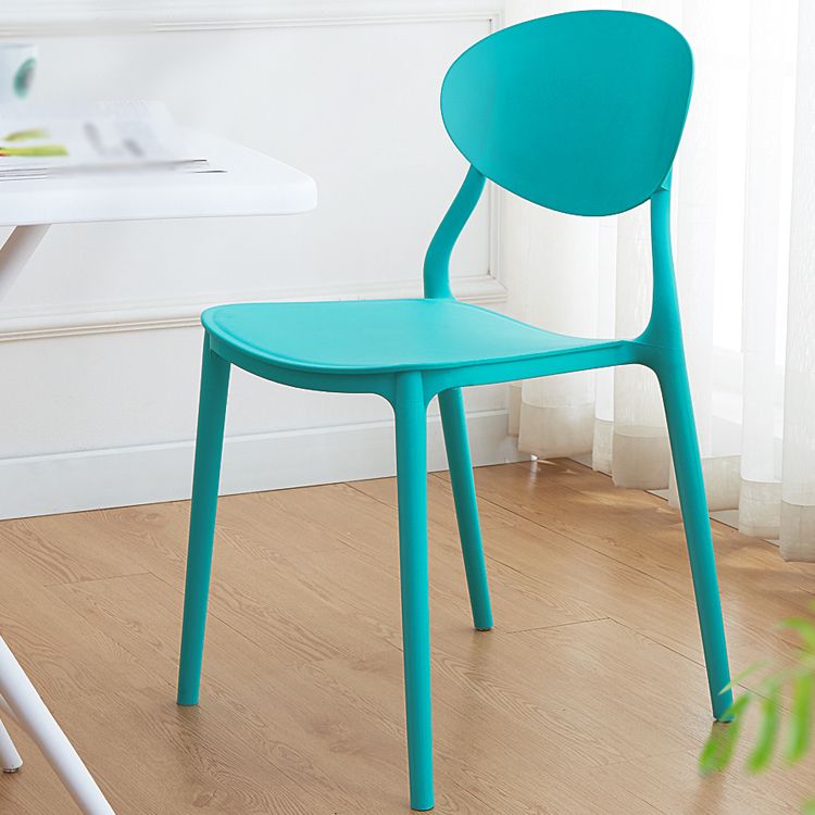 La salle à manger en plastique moderne préside la chaise latérale de salle à manger arrière ouverte sans bras pour le restaurant