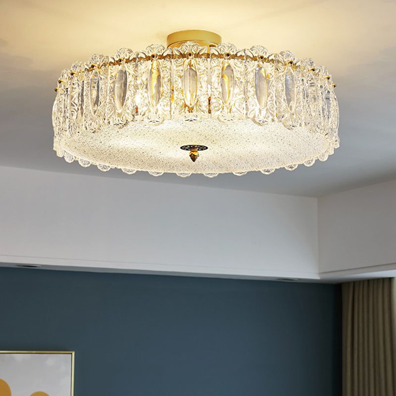 Creative Ceiling Light Nordic Glass Flush Mount Light Fixture for Sitting Room