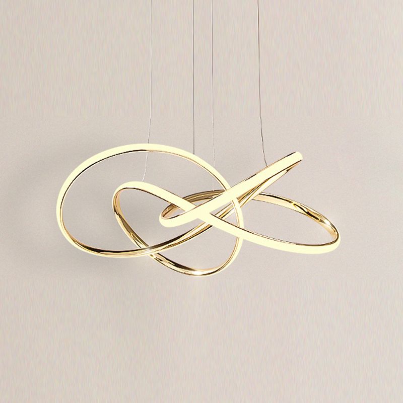 Modern Chandelier Light Fixtures Twist 1-Light Suspension Pendant Lamps for Living Room