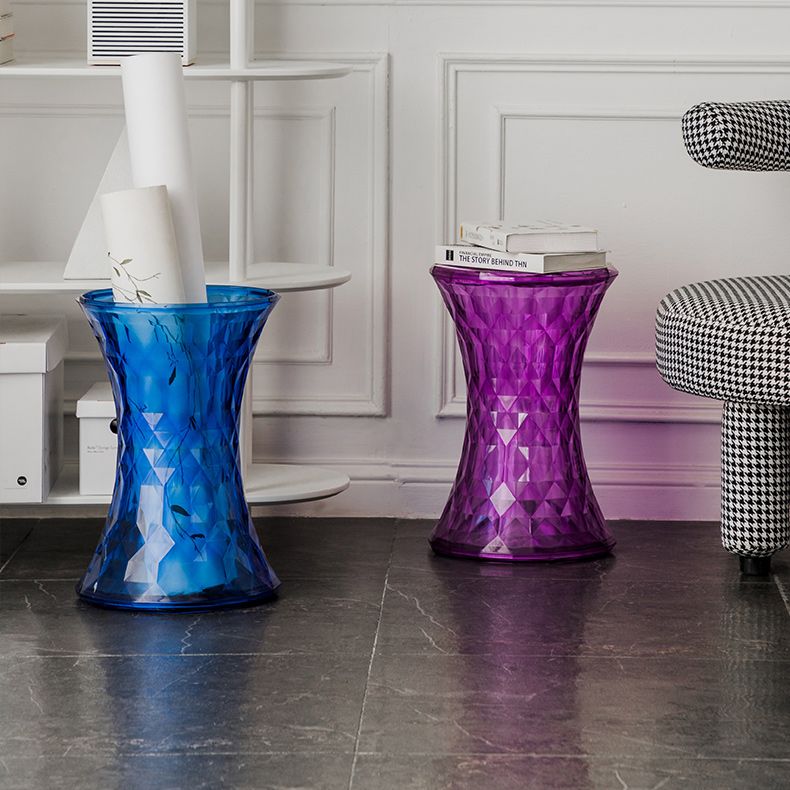 Contemporary 19" Tall Side End Table Plastic Round Side End Table