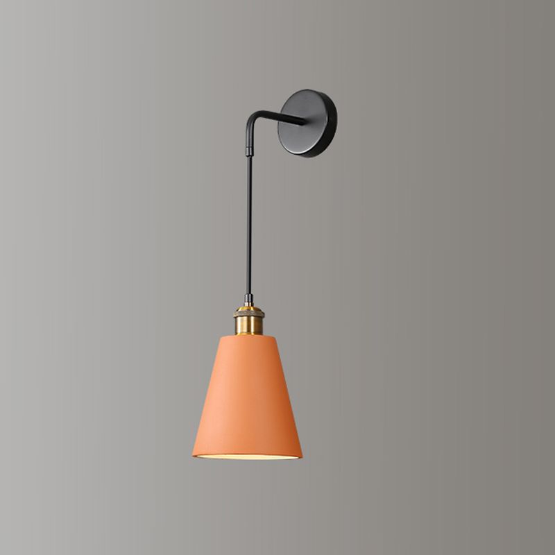 Modern Metal LED Wall Sconce Geometric Shape Wall Light with Resin Shade for Bedroom