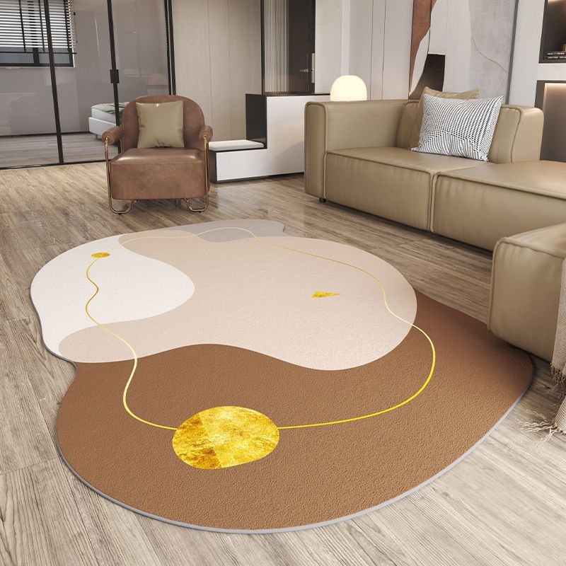 Groen Modern Rug Polyester Gradiënt Rug Stain Resistant Rug voor woonkamer
