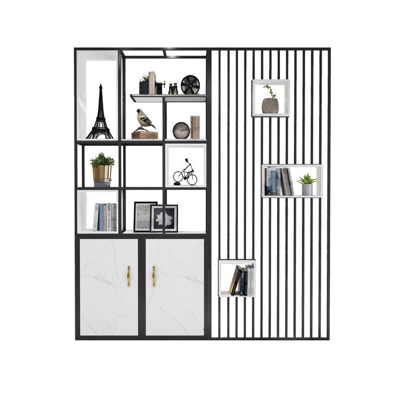 Open Back Bookshelf Industrial Style Solid Wood Bookcase for Home Office