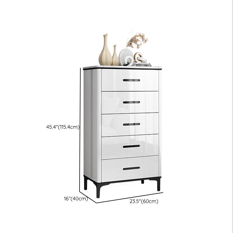 Contemporary Stone Storage Chest Bedroom White Chest with Black Legs