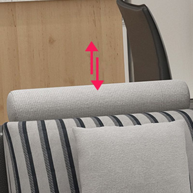 4-seater Recessed Arm Pillowed Back Cushions Sectional Sofa with Chaise