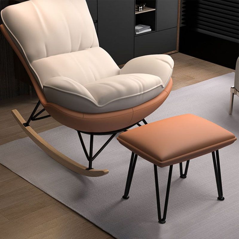 Living Room Simple Rocker Chair Modern Style Waterproof Single Rocker Chair
