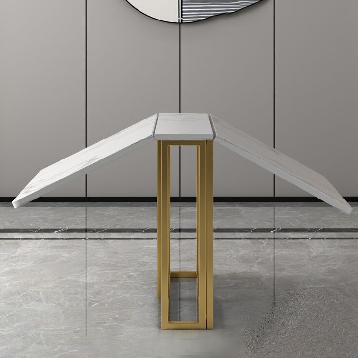 Mesa de comedor de mármol con faux contemporáneo Mesa de rectángulo de base para el hogar para el hogar