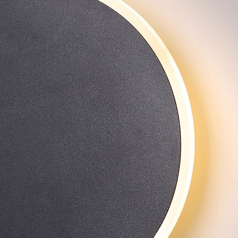 Round Wall Mount Light Simple LED Wall Sconce Light with Acrylic Shade for Bedroom