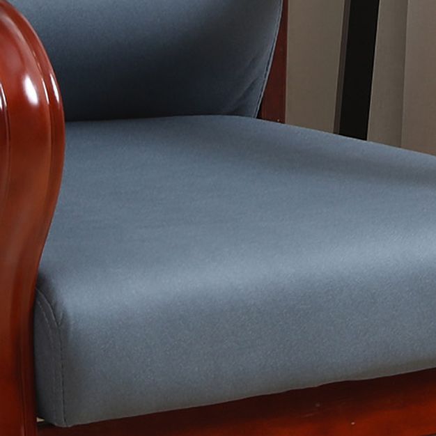 Chaises de bras arrière à salle à manger rembourrée moderne avec des jambes en bois