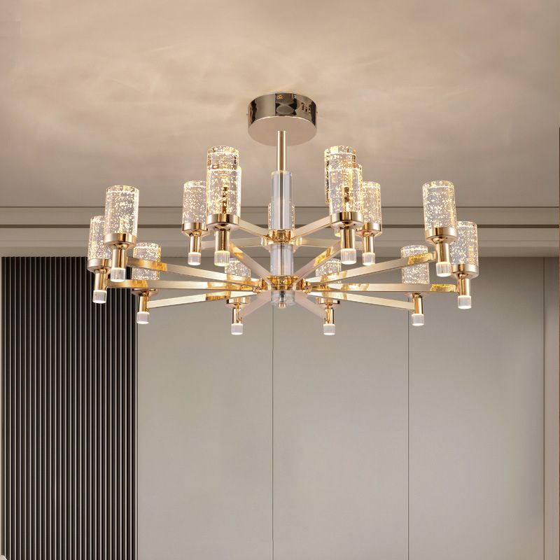 Crystal Contemporary Hanging Light Fixtures Sputnik Ceiling Light for Living Room