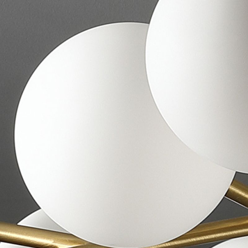 Glass Gold Chandelier in Modern Artistic Style Copper Globe Pendant Light for Interior Spaces