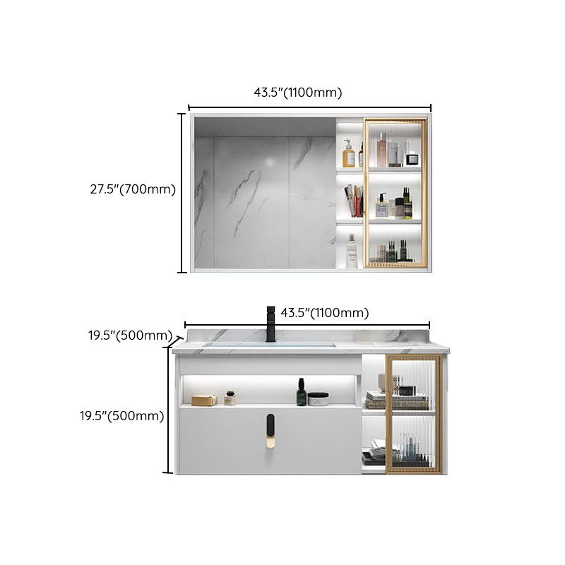 Gorgeous Sink Vanity Wall-Mounted Bathroom Vanity Cabinet with Mirror Cabinet