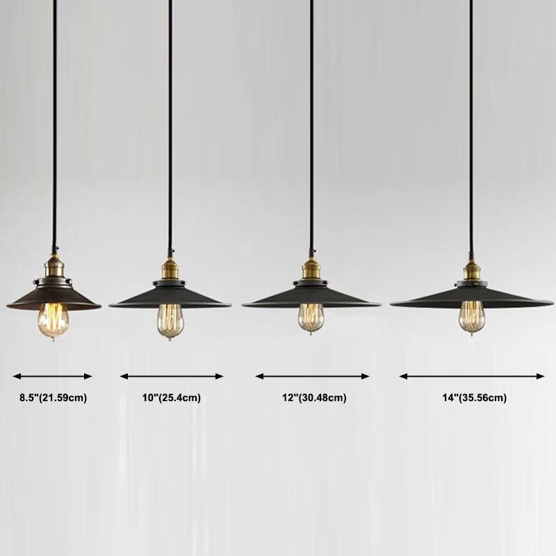 Industrial Simplicity Hanging Light Fixture with Metal Shade for Drawing Room Coffee Shop