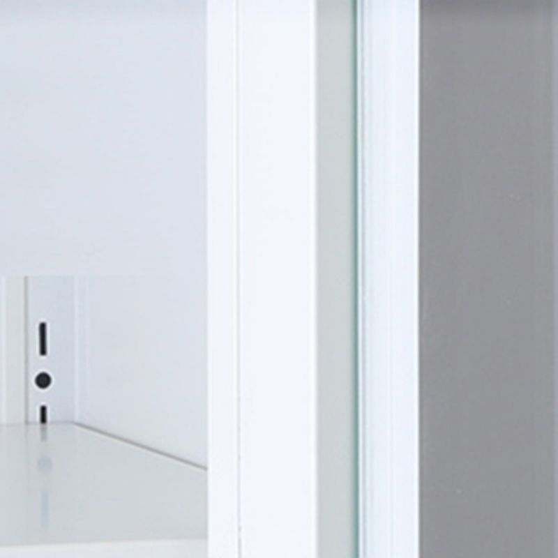 Modern Display Stand Steel Display Cabinet with Adjustable Interior Shelves