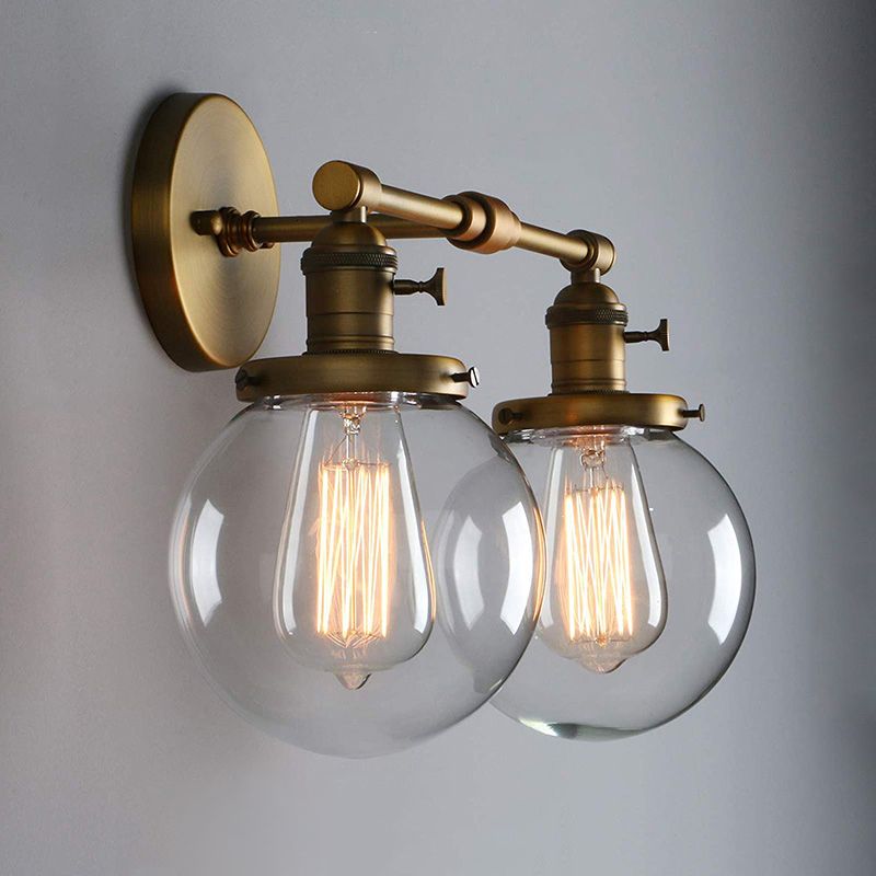 Mirror de verre lumières murales modernes simples stlye multi-têtes de montage mural