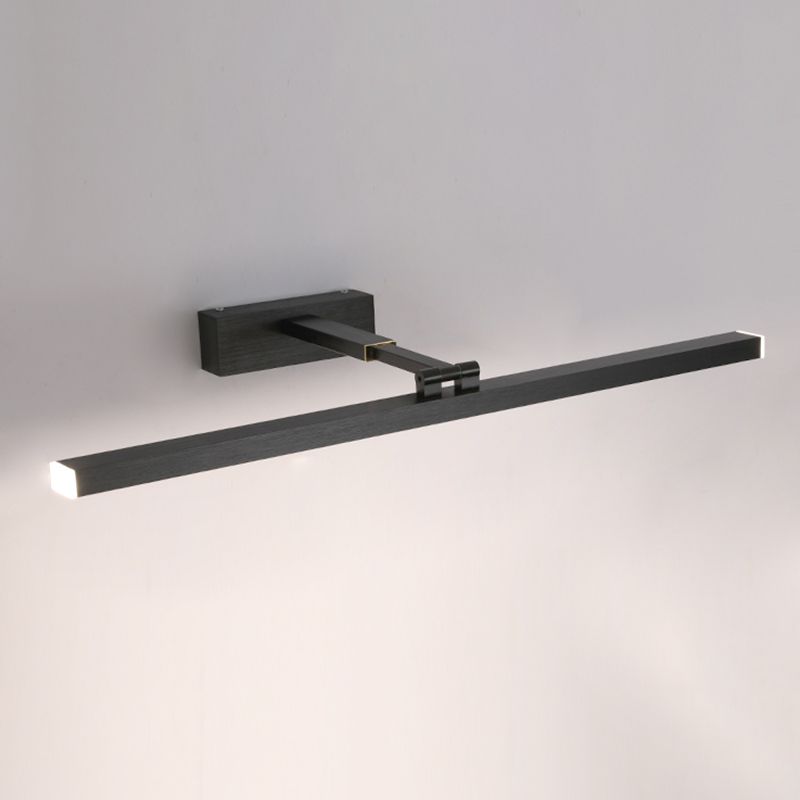 Moderne stijl lineaire wand sconce verlichting metalen led badkamer wandlamp in zwart