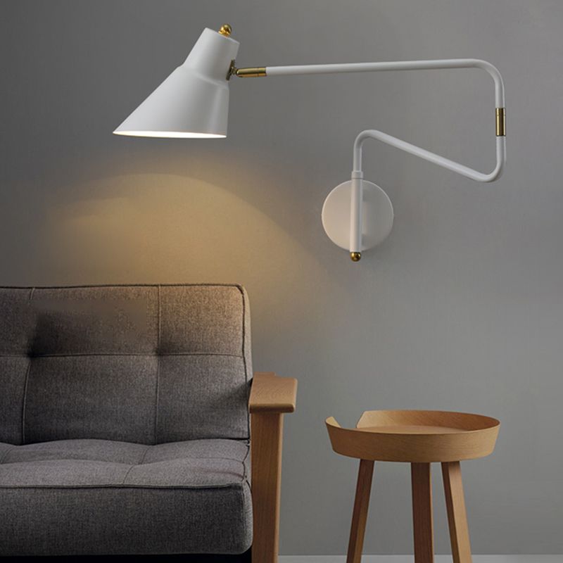 Cone Shape Metal Wall Sconces Modern 1-Light Wall Mount Light Fixture