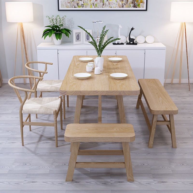 Industrial 1/6 Pieces Dining Set Rectangle Wood Dining Table for Dining Room