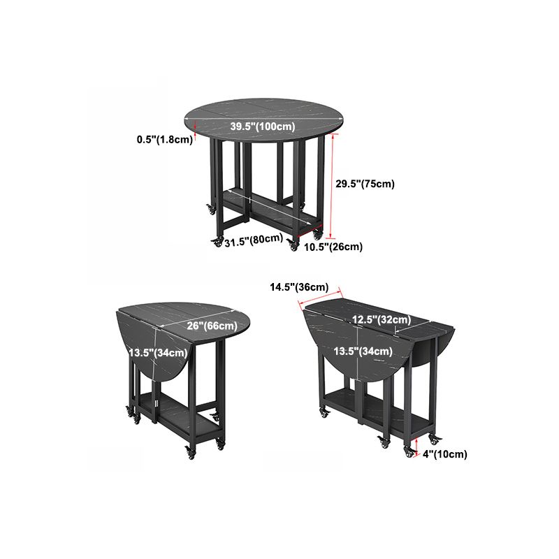 Modern Tripod Base Dinette Table Chipboard Folding Table Home Furniture (only Table)