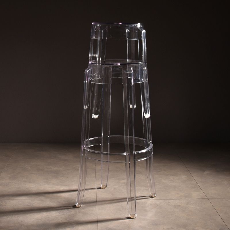 Modern Style Bar-stool Acrylic Round Counter Bar Stool for Kitchen Bar