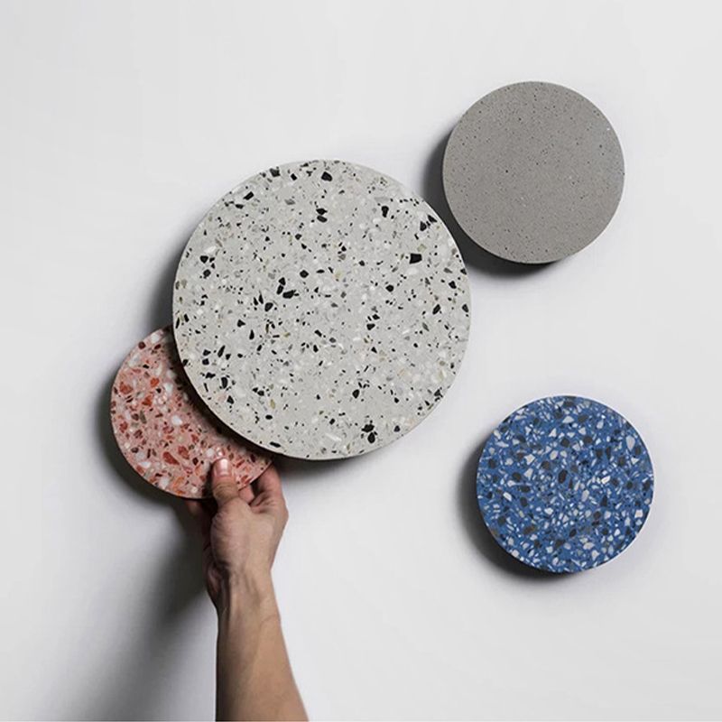 Nordic Cement Wall Light Round Colorful LED Wall Sconce for Living Room