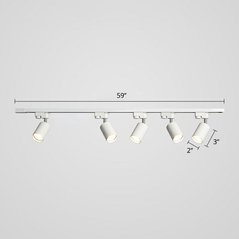 Tube Track Spotlight Simplicity Metallic Semi Flush Ceiling Light Fixture for Bar