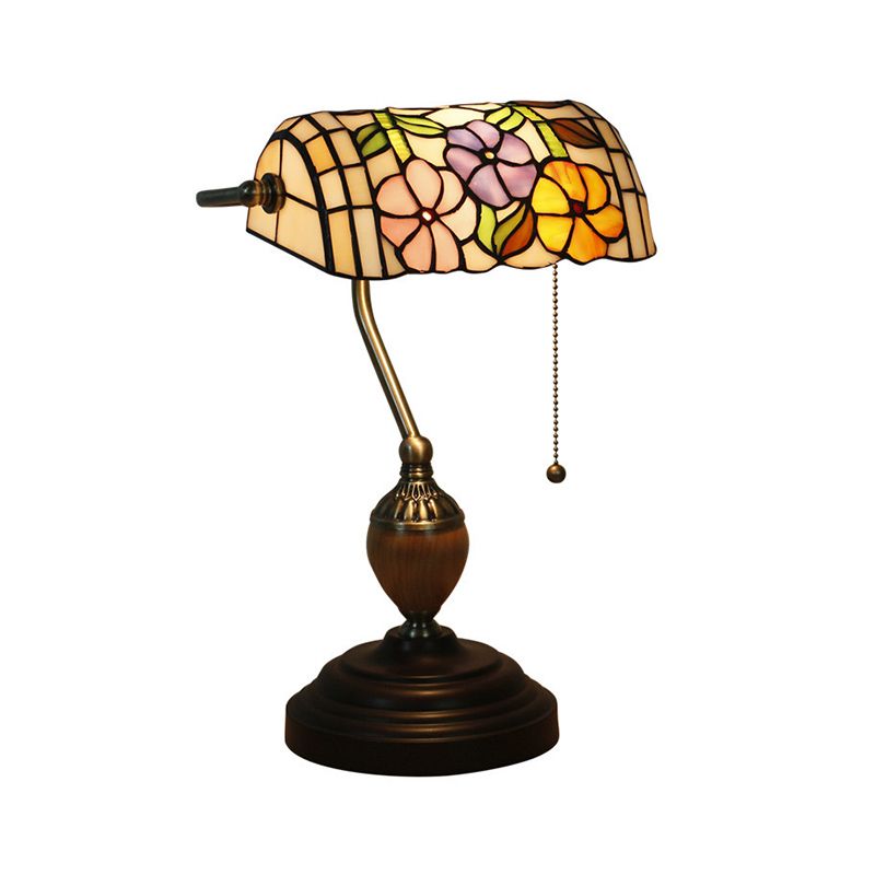 Tachage de vitraux Rose / Plum Blossom / Lotus Nightstand Lampe Tiffany Style Table de la tête de tête simple pour chambre à coucher