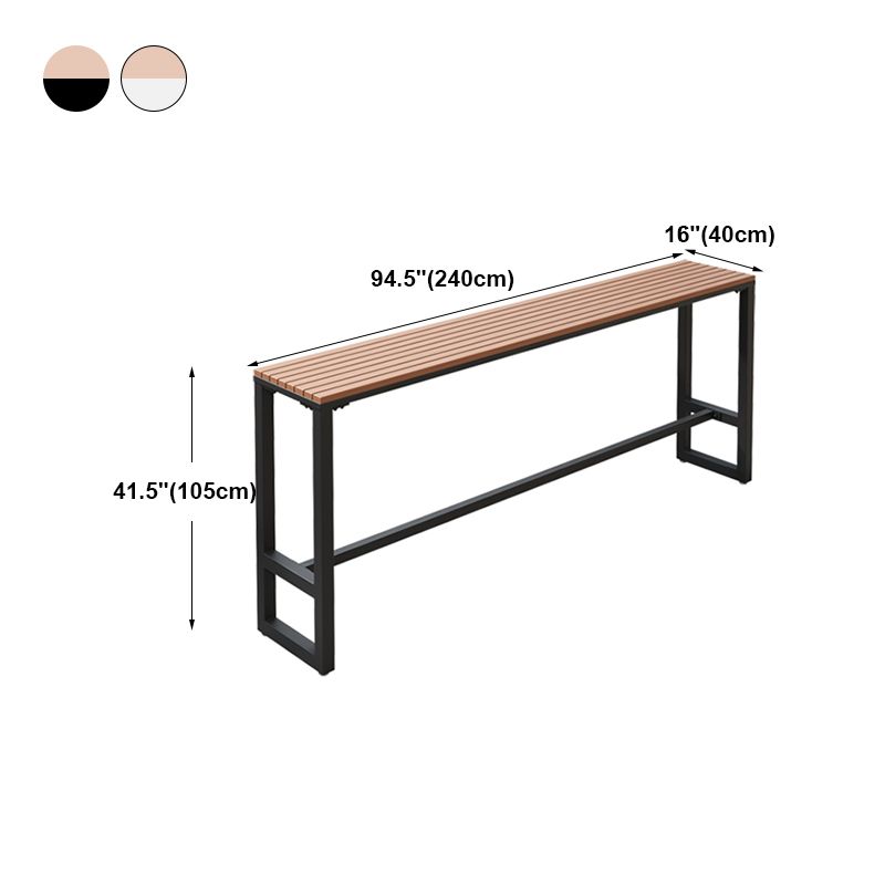Rectangle Wood Trestle Bar Wine Table Modern Outdoor Footrest Pub/Bar Table
