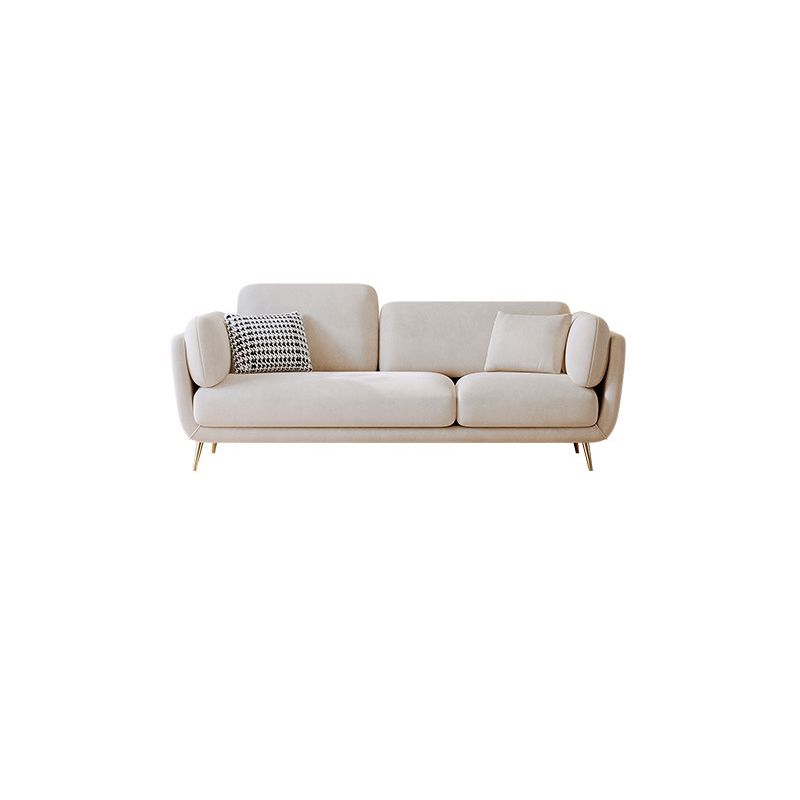 Contemporary Square Arm Sofa Couch Standard Velvet Settee Couch