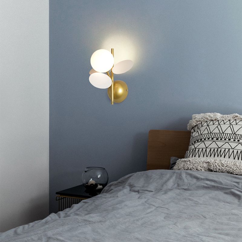 Glass Unique Shape Wall Light Modern Style 1 Light Wall Light Sconce