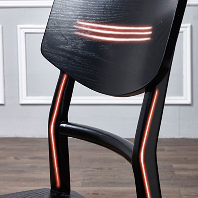 Wood Kitchen Dining Side Chair Contemporary Open Back Dining Side Chair