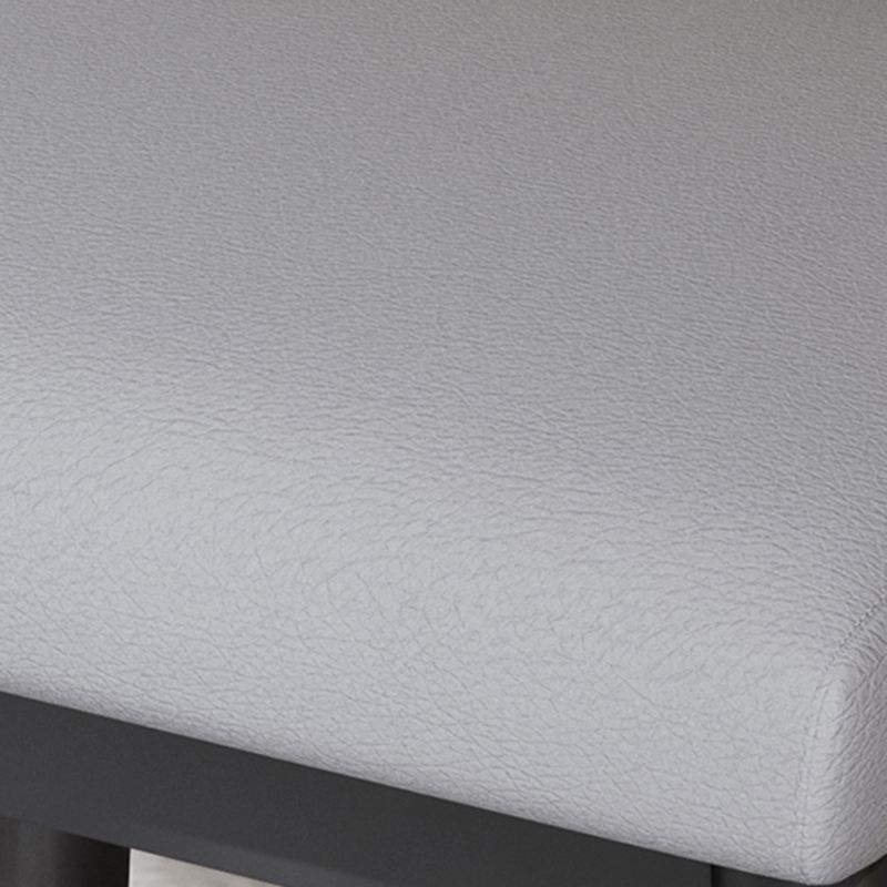 Stylish Pouf Ottoman Solid Color Water Resistant Rectangle Footstool Ottoman