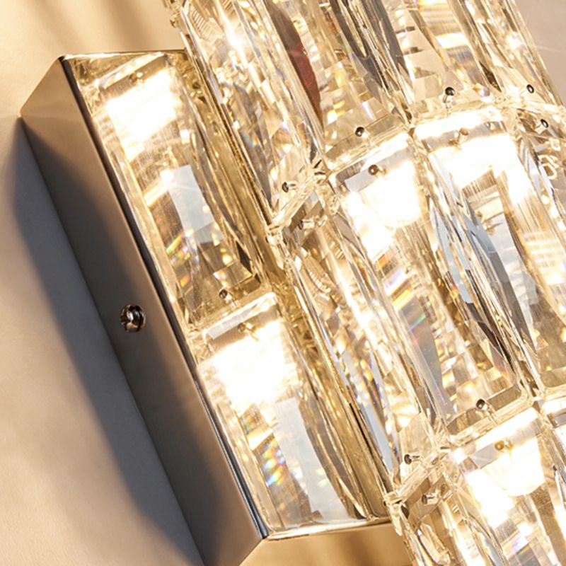 Modern Style Wall Mount Light Simple Wall Light with Crystal Shade for Living Room