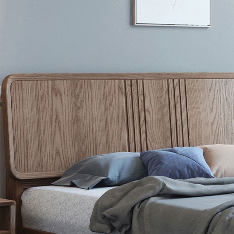 84.65 inch Wide Traditional Bed Frame Ash Bed with Headboard