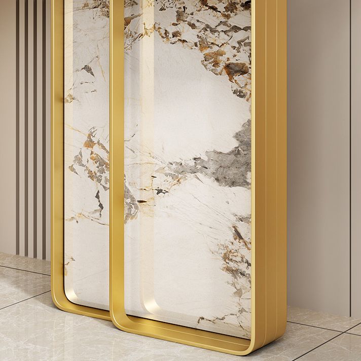 12 inch Wide Accent Table Rectangle Shape Stone Console Table for Hall