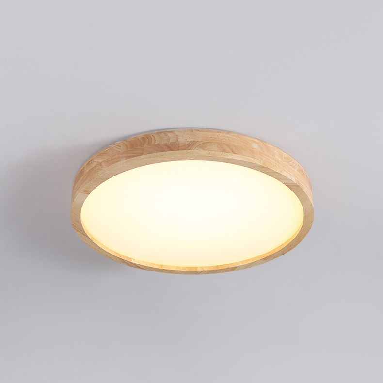 Modern Simple Style Geometric Flush Mount Lighting Wooden Flush Ceiling Light