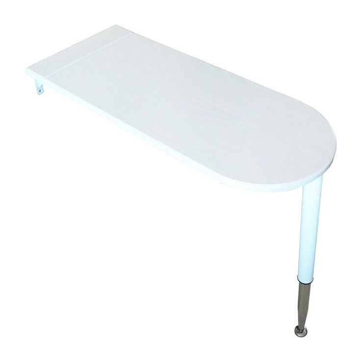 White Foldable Bar Table Contemporary Pub Table for Small Places