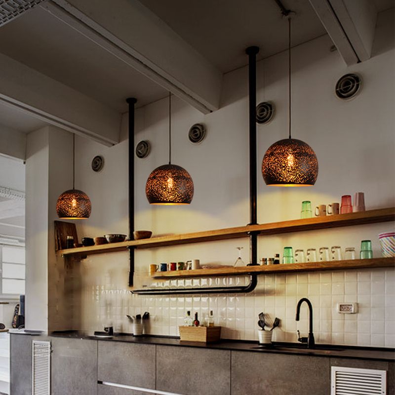 Lumière suspendue industrielle 1 pendentif lumineux avec une teinte en métal pour le salon