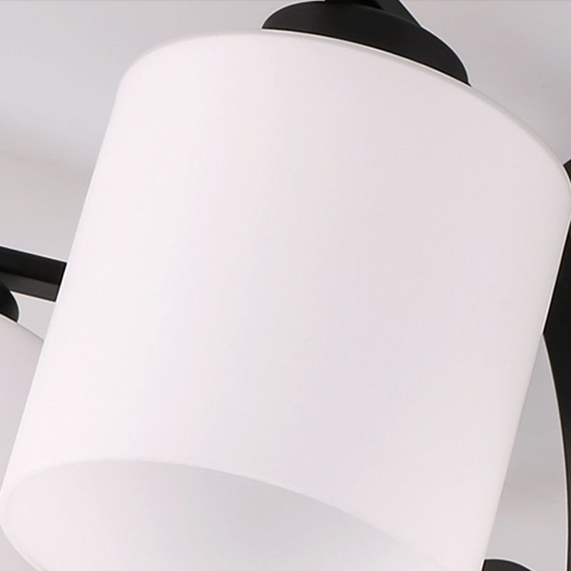 Cylindrical Semi Flush Mount Lighting Simplicity Style Glass Semi Flush Ceiling Light