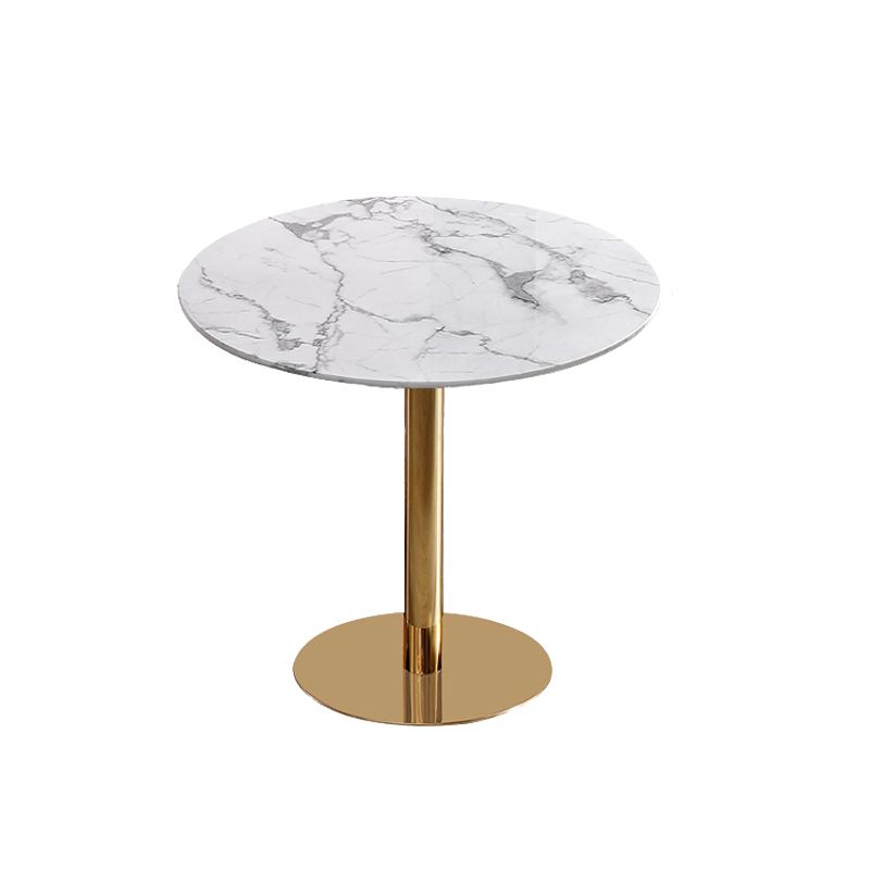 29.5-inch Tall Side End Table Round Steel Pedestal Table for Living Room