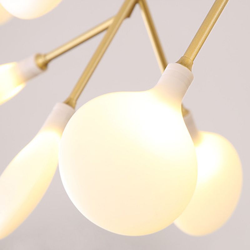 Firefly Kronleuchter anheizt hellem modernem Acryl -Wohnzimmer LED Hängende Licht in Gold