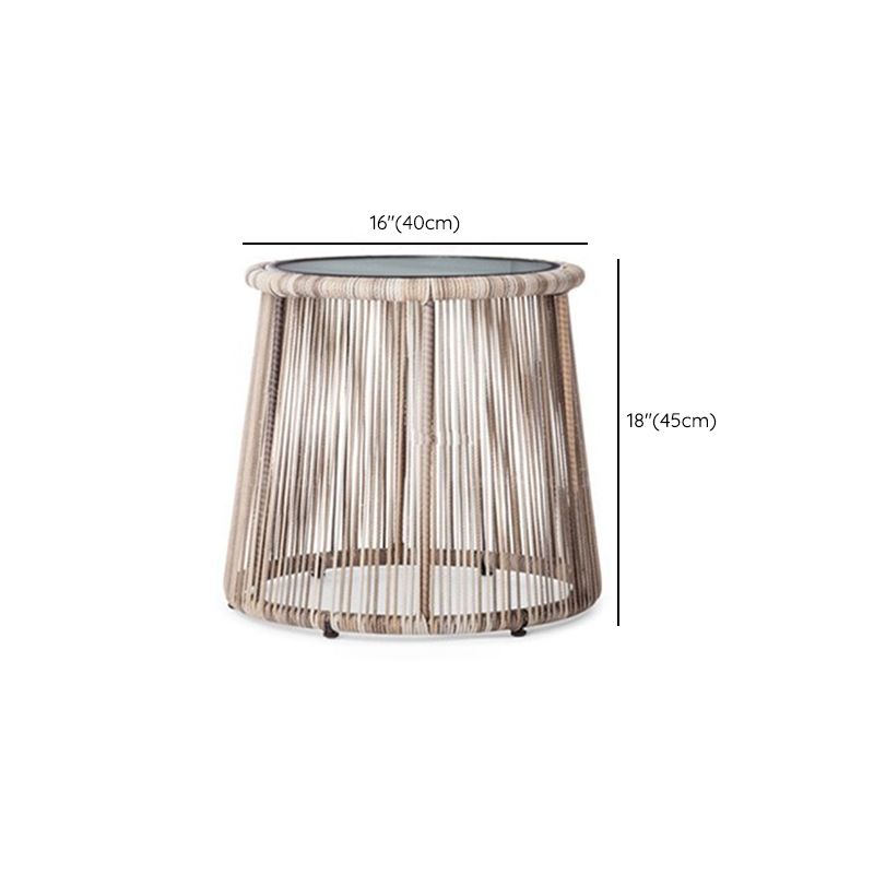 Modern Style Bistro Table Set Wicker 1/3 Pieces Bistro Set with Toss Pillow