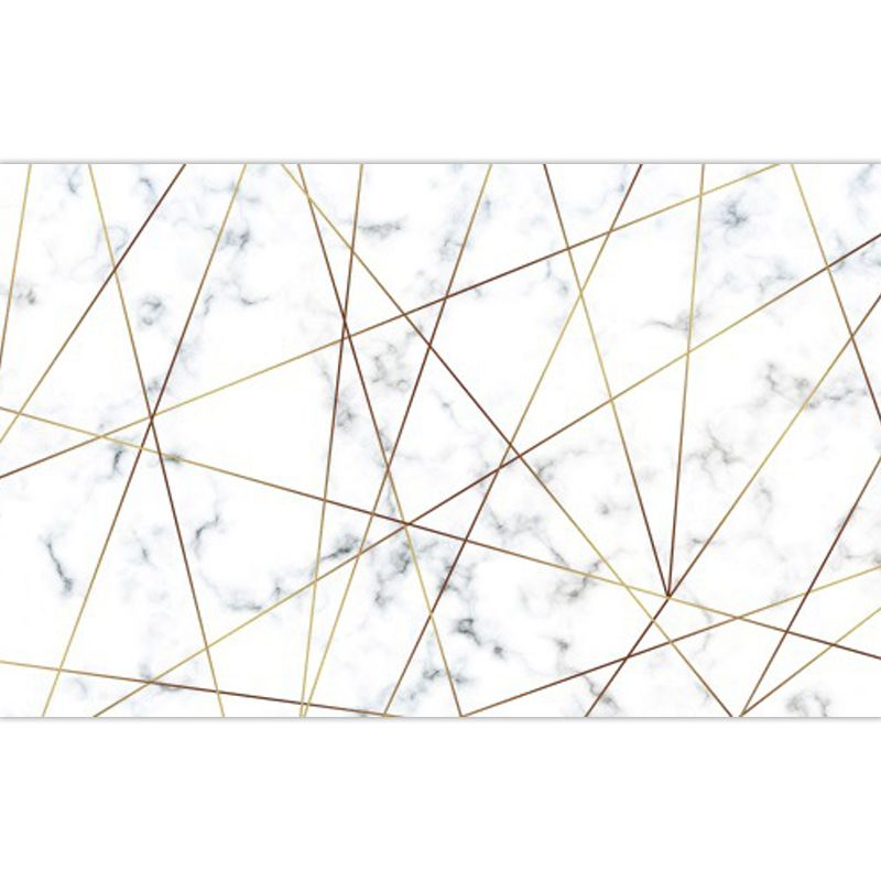 Multi Color Geometric Area Rug with Marble Surface Polypropylene Modern Rug Anti-Slip Backing Rug for Decoration