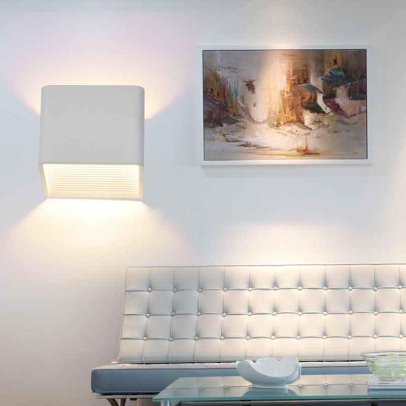 Luces de pared cuadradas de aluminio Moderno 1 cabezal de montaje en la pared para dormitorio