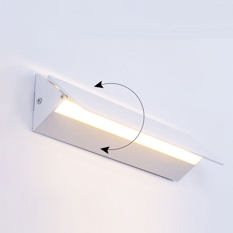 LED Wall Mount Light Metal Wall Sconce Light with Acrylic Shade for Bedroom